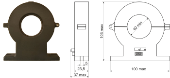 C2B-600/10 – датчик постоянного тока с номинальным измеряемым током ±600А, выходной сигнал ±0…10В